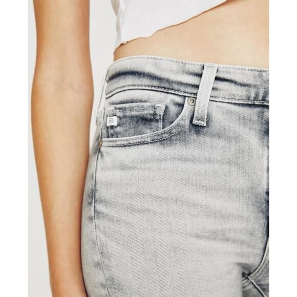 AG Adriano Goldschmied - Mari High Rise Crop Denim in Avalanche - Picture 5 of 6